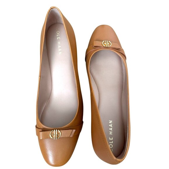 Cole Haan Malta Slip-On Wedge Leather Shoes | Size 9.5 | Pecan | Worn Once - Picture 8 of 9